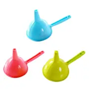 3 Pcs Plastic Funnels Handle Filling Bottles Small Kitchen Use