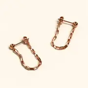 Merry Stud Ball Rose Gold Layered Earrings