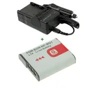 NP-BG1 Battery +Charger for Sony Cyber-Shot DSC-H70 DSCH70 16.1MP Digital Camera