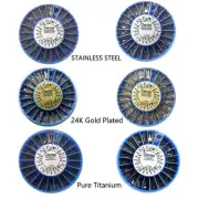 120/240 Dental Endo Root Canal Pins Screw Post Refill SST/ Gold Plated/Titanium