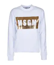 MSGM Box Logo Sweatshirt L,M White