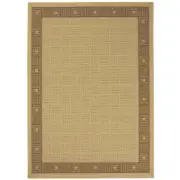 Hufflett 200 x 285cm Bone Border Ceduna Polypropylene Flat Weave Rug