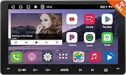 A6 9inch Android Double DIN Car Stereo, 4G LTE WiFi ChatGPT in-Dash Navigation, Wireless CarPlay/Android Auto QLED Touch Screen, Dual Bluetooth, MirrorLink, 36 EQ DSP