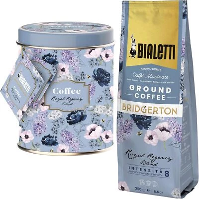 Bialetti Bridgerton Ground Coffee, Box + Bag 250g, Royal Regency Flavour