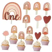 25 Pcs Rainbow Cake Topper One Cake Topper 1st Birthday Cake Topper First
