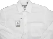 NEW $155 Hickey Freeman Crisp Dress Shirt! 15 Long 35.5 Inch Sleeve Off White