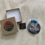 Raku Pottery Dragonfly Medallion "I am Joyful" NEW with box
