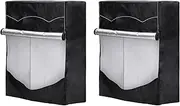 uxcell Washer Cover Dustproof, Front Load Washing Machine Cover, 98x69x82cm (XXL) Black Waterproof Cover for Washer, Pack of 2