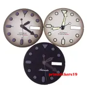 29mm Black White Gradient Watch Dial Hands Week Date Fit NH36 Automatic Movement