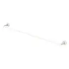 Fienza Kaya Towel Rail Single Bathroom Holder Square Plate Matte White 82801MW