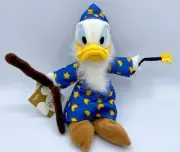 -N NEW THE DISNEY STORE BEANIE BEAN BAG PLUSH MERLIN WIZARD DONALD DUCK