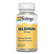 Solaray Selenium, 50 mcg, 100 Caps (Pack of 1)