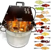 Commercial Electric Food Stirrer Pot with Double Stirring Paddle - Auxiliary Fan - Lighting Lamp, Automatic Food Mixer Equipment for Mixing Jam&Sauce&Sticky Filling, Maximum Capacity 10L