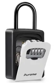 Puroma Key Lock Box Waterproof Combination Lockbox Portable Resettable Wall Moun
