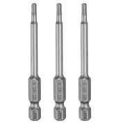 3pcs H2.5 Hex Head Drill Bit Wrench 2.5mm Flat Tip 1/4" Shank 75mm Long Magnetic