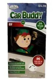 Inflatable Christmas 3ft Tall Elf Car Buddy Airblown Energy Efficient LED Gemmy
