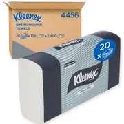 Kleenex 4456 Optimum Hand Towel Folded - 30.5Cm X 24Cm White Carton (20 Packs)