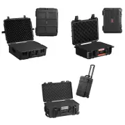VEVOR 0.56/1.58/2.4Cu.ft Weatherproof Hard Case Handle Clips Padlock Holes Foam