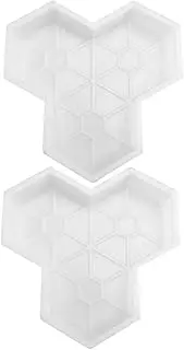 Kisangel 2pcs Maple Leaf Concrete Stepping Stone Mold Interlocking Brick Mold for Garden Pathway Easy to Use for Artistic Pavement Bricks Versatile