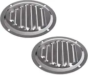SING F LTD 2Pcs 4Inch Round Air Vent Grille Fly Screen Duct Ventilation Houseboat Yacht Barge Ship Cover (316 Stainless Steel)