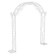 Fin Weatherproof White Wedding Archway Backdrop Stand Garden Arch Trellis Arbor 2.4M