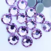 Glower® Light Amethyst Premium Hotfix Rhinestone Flat Back