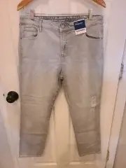 Old Navy Womens High Rise Vintage Slim Gray Jeans Size 14 Secret Smooth Pockets