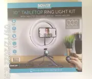 Vlogging -BOWER 10" TABLETOP LED RING LIGHT ADJUSTABLE BALL-HEAD TRIPOD STAND