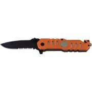 Whitby Knives Safety Camping/Survival SS Pocket/Lock Knife Orange - 4.5'' Blade