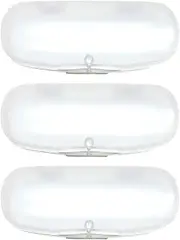 [ZARSIO] 3 Pieces Hard Shell Glasses Cases Plastic Frosted Translucent Eyeglasses Case with Magnetic Closure
