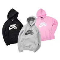 在飛比找蝦皮商城優惠-NIKE SB ICON FLEECE HOODIE 黑底白