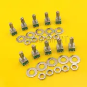 10 pcs B20K Audio Amplifier Sealed Potentiometer 15mm Shaft 3 pins