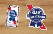 PBR Pabst Blue Ribbon Beer Premium Quality Vinyl 2 Sticker Pack Decal 4 inches