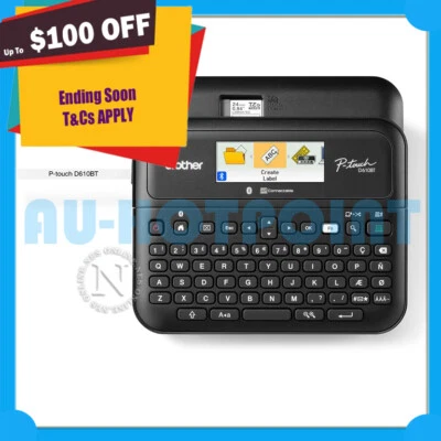 Brother PT-D610BT P-Touch Desktop Label Machine/Labeller Bluetooth Label Printer
