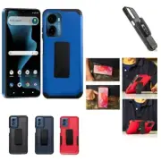 For AT&T Propel 2 5G/ Cricket Magic 2 5G, Dual Layer Belt Clip Cover Kickstand
