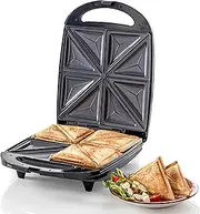 Quest 35990 4 Portion Non-Stick Toastie Maker/Easy to Clean/Student Essentials for University Kitchen