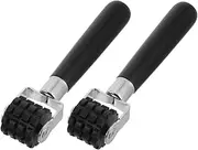 2pcs Car Audio Sound Insulation Wheel Cars Leather Seam Roller Car Noise Deadening Roller Quilting Seam Roller Soundproofing Roller Soundproofing in a Car Roller Tool Black Wooden