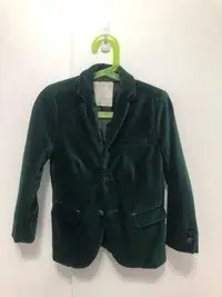 在飛比找旋轉拍賣優惠-Zara 男童絨布西裝外套（綠色）