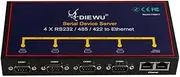 DIEWU Industrial 4 Ports Serial Device Server Converter Ethernet to RS232/422/485 Support VCOM/TCP Server/TCP Client/UDP Mode