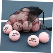 Pressure Training Tennis Balls-12 or 18 Count-Mesh Carry Bag，4 PINK-18pcs