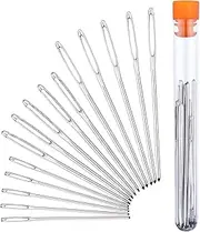 Blunt Needles 15-pack, Large-eye Steel Yarn Knitting Needles Tapestry Sewing Needles