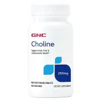 在飛比找Yahoo!奇摩拍賣優惠-美國 GNC Choline 健安喜 膽鹼 250mg 10