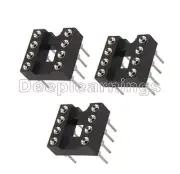 100PCS 8Pin DIP SIP Round IC Sockets Adaptor Solder Type plated machined