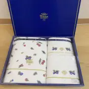 Richard Ginori Bath Towel Face Wash Set Embroidered White from JAPAN