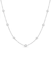 Forever Creations 14K 1.00 ct. tw. Diamond By the Yard Necklace