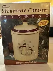 Royal Seasons Canister With Snowmen Design