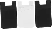 Angoily 3 pcs Self Adhesive Silicone Phone Wallet Compact Phone Card Holder Lightweight Portable for Organizing Essentials