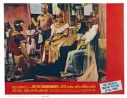 The Ten Commandments lobby card Charlton Heston Yul Brynner 1956 PHOTO