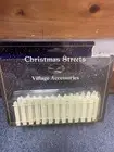 Christmas Streets Christmas Village Accessories White Picket Fence With Garlands