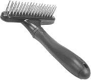 JUMPLAWN Dog Rake Brush for Shedding Ergonomic Pet Grooming Tool for Dogs Cats Durable Design with Comfortable Handle for Dematting and Reducing Shedding
